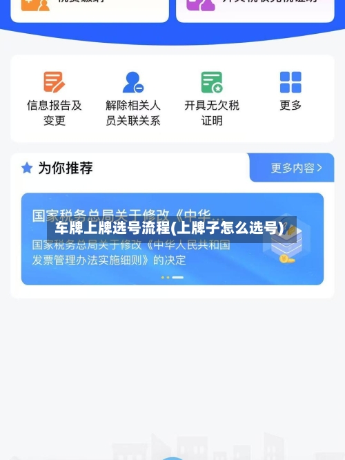 车牌上牌选号流程(上牌子怎么选号)