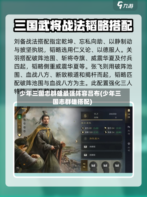 少年三国志群雄最强阵容吕布(少年三国志群雄搭配)