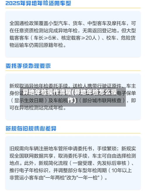 异地年检操作流程(异地年检怎么操作)