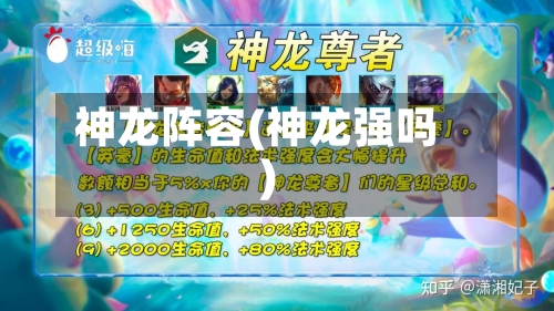 神龙阵容(神龙强吗)