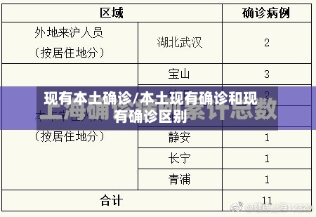 现有本土确诊/本土现有确诊和现有确诊区别