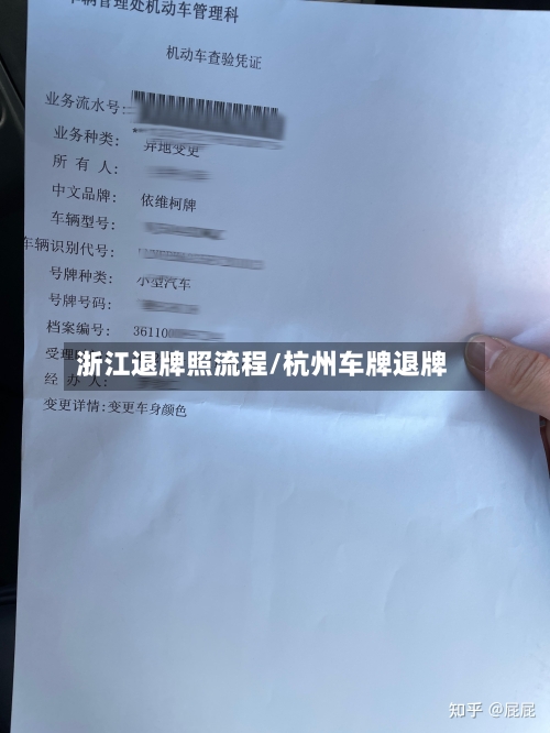 浙江退牌照流程/杭州车牌退牌