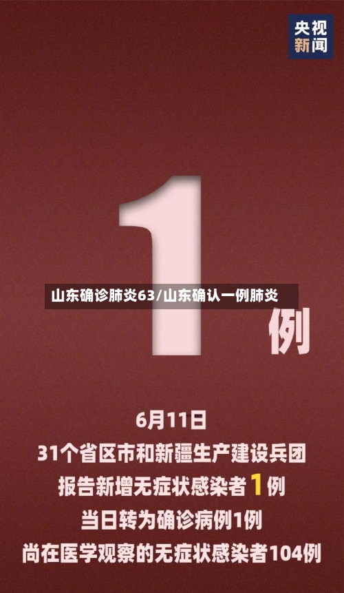 山东确诊肺炎63/山东确认一例肺炎
