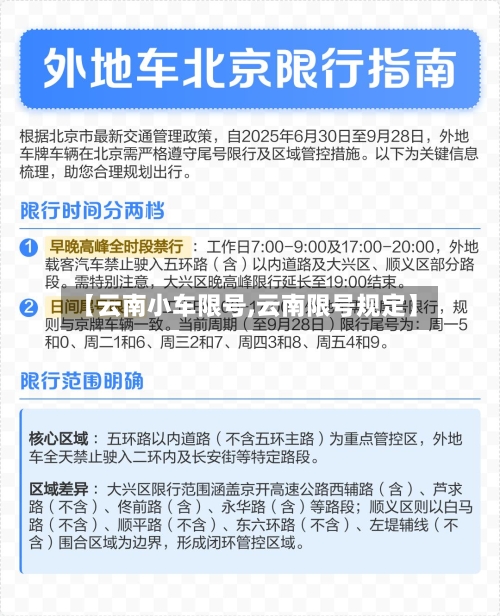 【云南小车限号,云南限号规定】