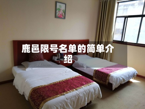 鹿邑限号名单的简单介绍