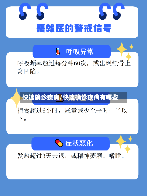 快速确诊疾病/快速确诊疾病有哪些