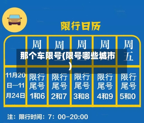 那个车限号(限号哪些城市)