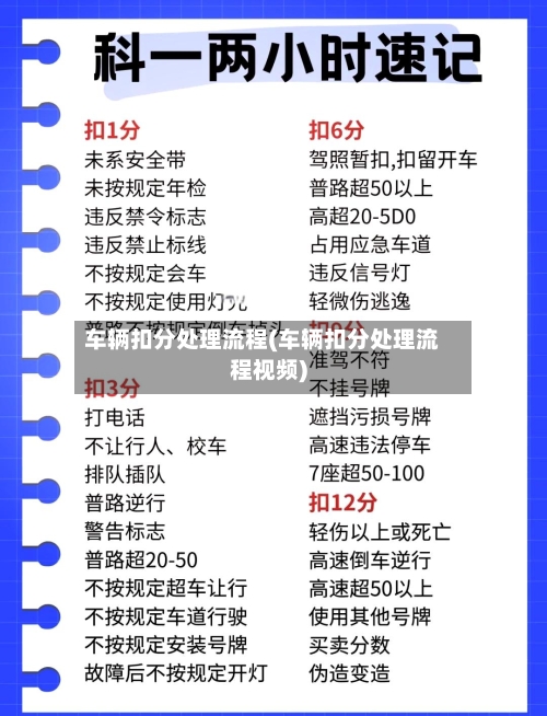 车辆扣分处理流程(车辆扣分处理流程视频)