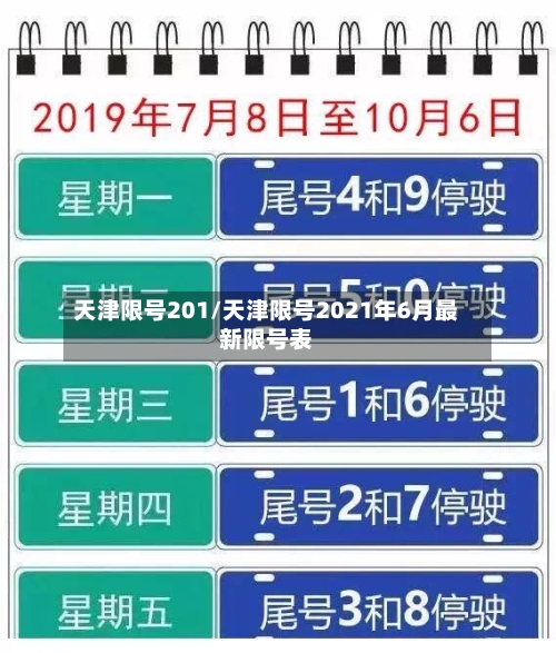天津限号201/天津限号2021年6月最新限号表