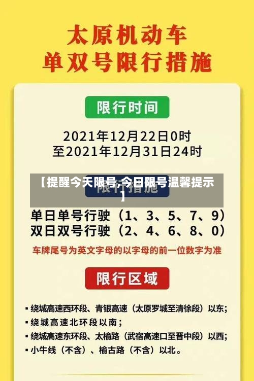 【提醒今天限号,今日限号温馨提示】