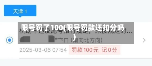 限号罚了100(限号罚款还扣分吗)