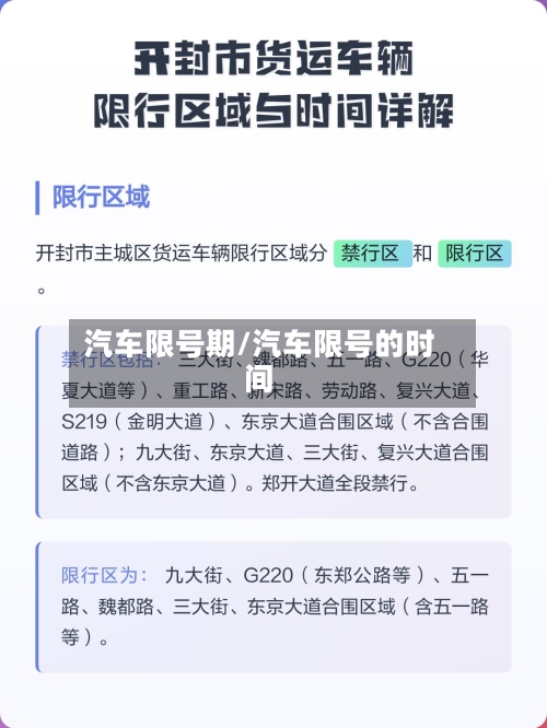 汽车限号期/汽车限号的时间
