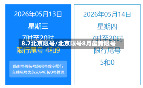 8.7北京限号/北京限号8月最新限号