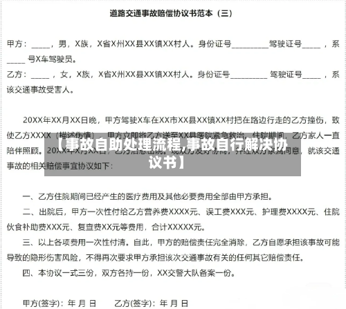 【事故自助处理流程,事故自行解决协议书】