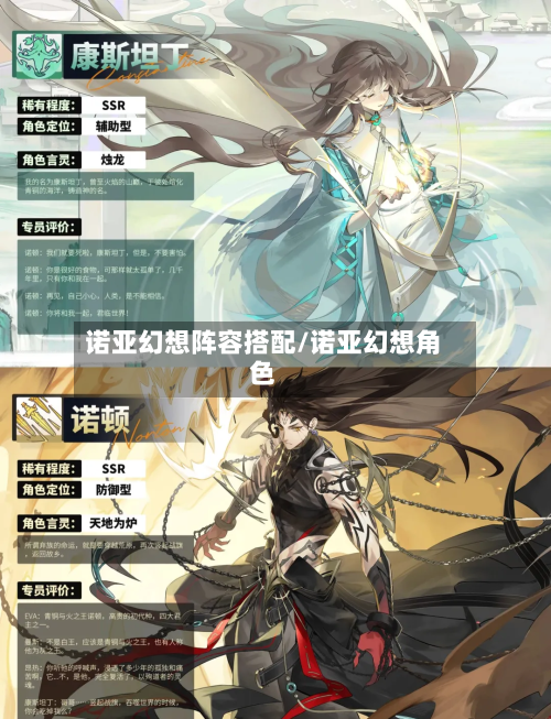 诺亚幻想阵容搭配/诺亚幻想角色