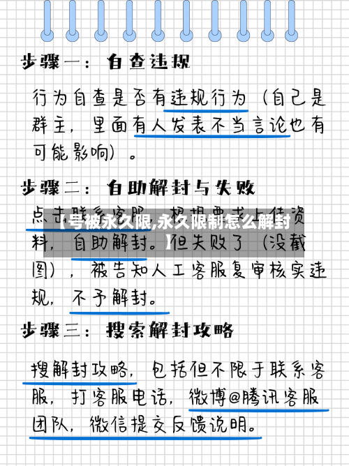 【号被永久限,永久限制怎么解封】