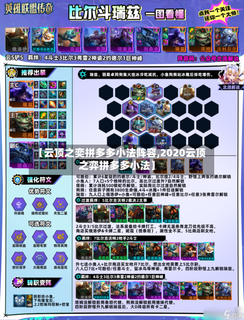 【云顶之奕拼多多小法阵容,2020云顶之弈拼多多小法】