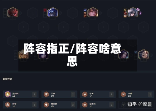 阵容指正/阵容啥意思