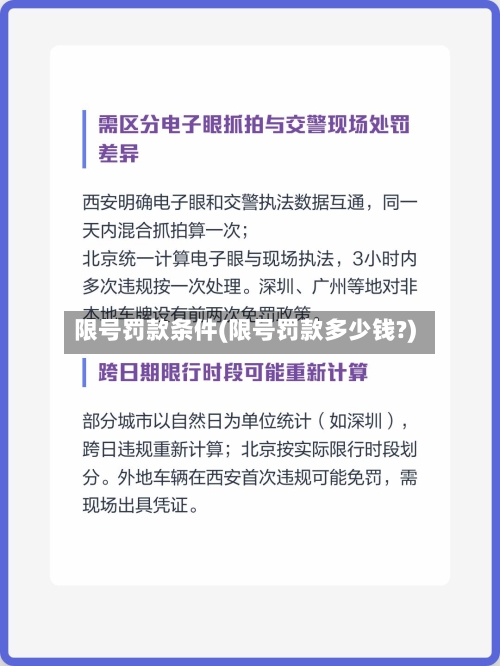 限号罚款条件(限号罚款多少钱?)