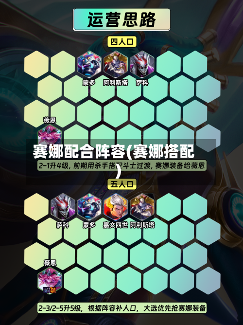 赛娜配合阵容(赛娜搭配)