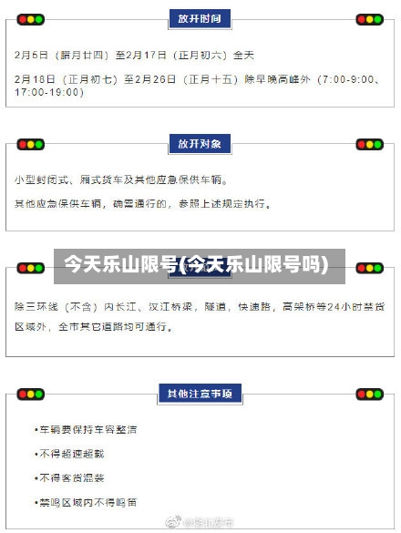 今天乐山限号(今天乐山限号吗)