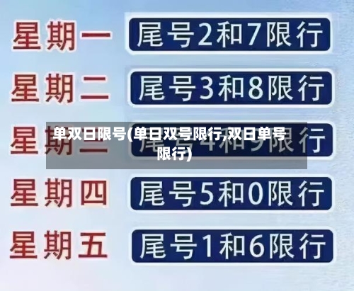 单双日限号(单日双号限行,双日单号限行)
