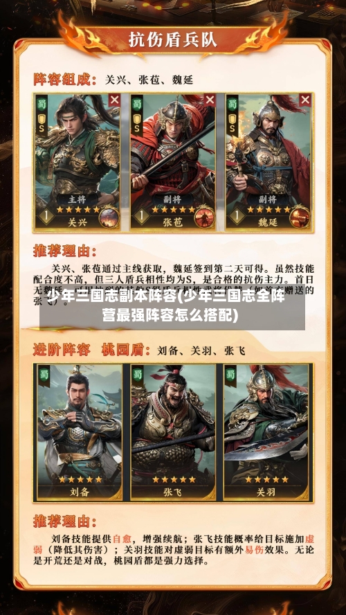 少年三国志副本阵容(少年三国志全阵营最强阵容怎么搭配)