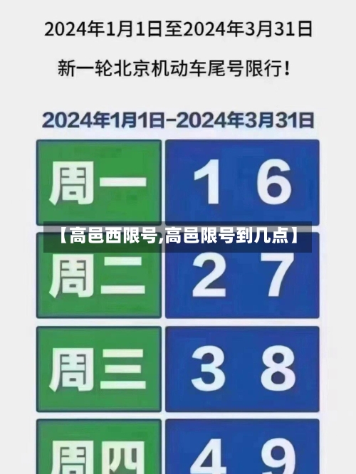 【高邑西限号,高邑限号到几点】