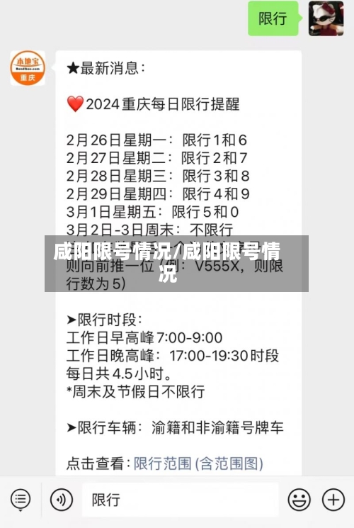咸阳限号情况/咸阳限号情况