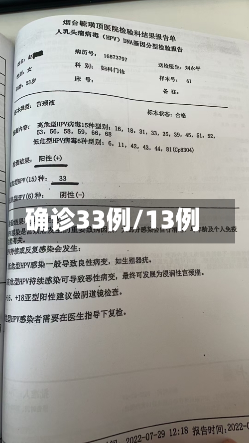 确诊33例/13例