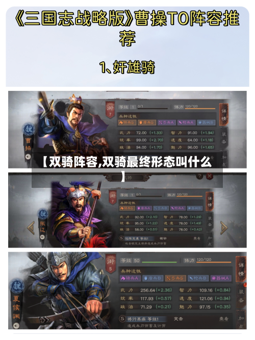 【双骑阵容,双骑最终形态叫什么】