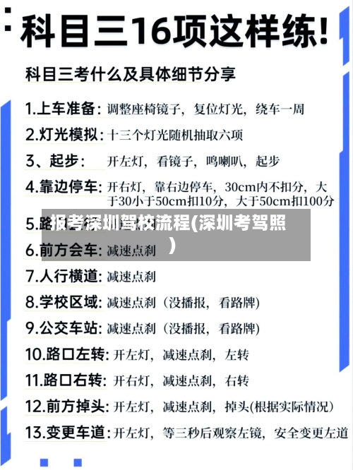 报考深圳驾校流程(深圳考驾照)