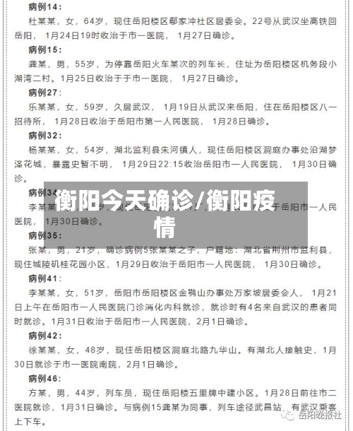 衡阳今天确诊/衡阳疫情