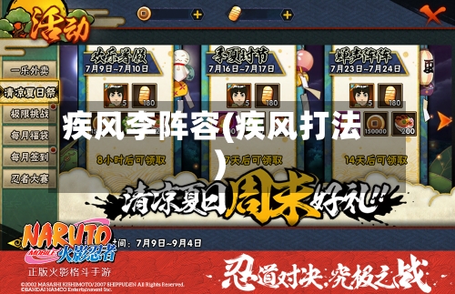 疾风李阵容(疾风打法)