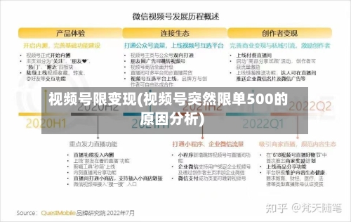 视频号限变现(视频号突然限单500的原因分析)