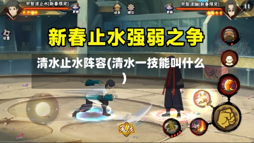清水止水阵容(清水一技能叫什么)