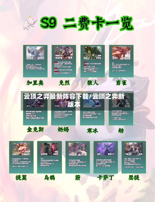 云顶之弈最新阵容下载/云顶之弈新版本