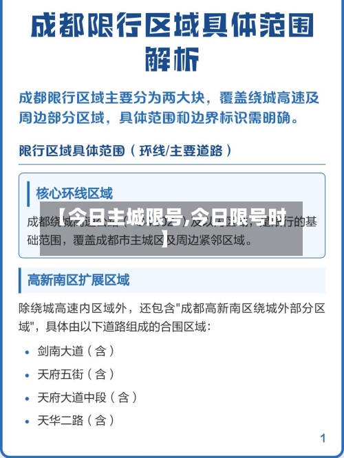 【今日主城限号,今日限号时】